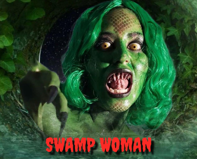 Przerażający zwiastun do „Swamp woman”.